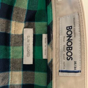 Bonobos khakis slim tailored 35/34